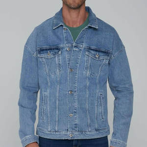 Nouvelle veste en jean tendance pour homme, hiver, 100% coton, style décontracté, logo sur le devant, style unique, en vente en ligne - Product Image 2