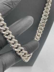 Collier chaîne cubaine en moissanite, style Miami Curb, serti de pierres, bijoux de luxe Hip Hop, cadeau pour hommes et femmes - Product Image 3