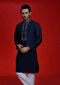 Ensemble Kurta Sophistiqué pour Hommes 2026 – Shalwar Kameez Tendance en Tissu Doux Premium – Vêtements Ethniques pour Hommes en Gros - Product Image 2