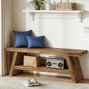 Nuovo Modello: Panca Portascarpe in Legno Massello - Product Image 1