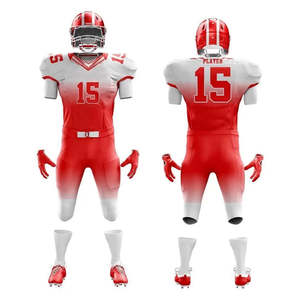 Uniformes de football américain respirants à manches courtes sur mesure, maillots et pantalons de haute qualité, fabricant OEM/ODM et fournisseur en gros - Product Image 3