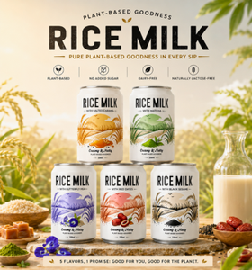 Boisson végétale au lait de riz et au sésame noir, boisson crémeuse et noisettée, 330 ml en conserve - Product Image 6