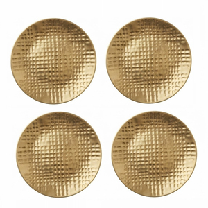 Luxury <b>Gold</b> Metal <b>Coasters</b> Set Of 4 Textured Starburst Engraved Brass Drink <b>Coasters</b> For Hotel Restaurant And Home Table Decor - Product Image 5