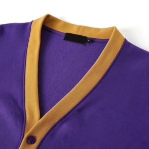 Cárdigan Personalizado de Fraternidad con Letras de Chenilla en Felpa de Algodón Omega, Cárdigan Transpirable de Alta Calidad para Hombres Griegos - Product Image 3