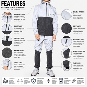 Conjunto de Chándal Urbano de Moda: Chaqueta Cortavientos Ligera con Capucha de Nylon Sólido y Pantalón, Diseño Personalizado Unisex, Cremallera Completa - Product Image 5
