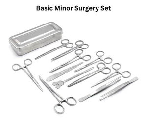 13 Piece Minor Surgical Procedure Instrument Set with Sterilization Storage <b>Case</b> Medical Operating Tools Kit - Product Image 2