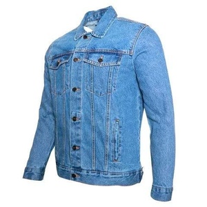 <b>Men's</b> Classic Denim <b>Jacket</b> Light Blue Washed Cotton Casual Turn-down Collar Single Breasted Regular Fit Spring Style - Product Image 5
