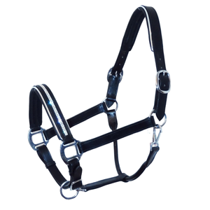 Licol en cuir de cheval avec cristaux, licols en corde de style western durables pour l'équitation, équipement équestre, licol en cuir de cheval - Product Image 1