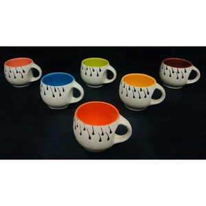 Juego de Tazas de Té de Cerámica de Color Clásico de la India - Product Image 2