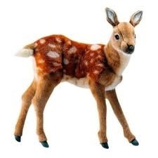 Peluche cerf réaliste 31cm-50cm, jouet doux pour enfants unisexe, fourrure marron avec poitrine blanche - Product Image 2