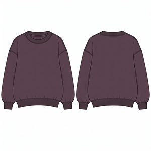 Washed Vintage Winter <b>Women's</b> Knitted Cotton Oversized Pullover <b>Hoodie</b> Crew Neck Casual Streetwear Custom Logo Embroidery - Product Image 2