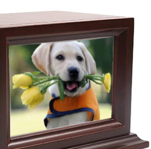 Hot Selling Modern American Style Natural Wood Cat Dog Ashes <b>Memorial</b> Urn Photo <b>Frame</b> Urns - Product Image 4
