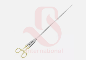 Porte-aiguille laparoscopique en acier inoxydable Bisons International, forceps de type O, pointe courbée, instrument chirurgical réutilisable, CE - Product Image 4
