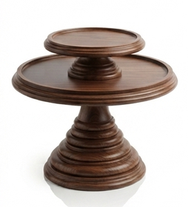 Modern Eco-Friendly Wooden <b>Cake</b> <b>Stand</b> Irregular Shape Dessert Display Plate Brown Tabletop Bakery Cafe Home Decor Customised - Product Image 6