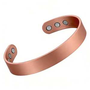 Brazalete de Cobre Ajustable Hecho a Mano, Chapado en Oro, Estilo Vintage, Unisex, para Bodas, de Alibaba - Product Image 5