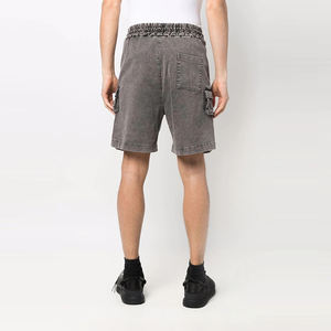 Shorts en jean cargo décontractés pour hommes, style vintage, coupe ample, 6 poches, avec cordon de serrage - Product Image 5