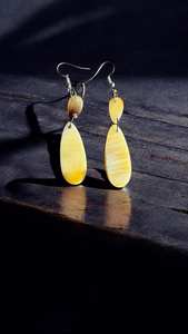 Pendientes de Cuerno de Buey Pulido, Naturales y Ecológicos, Estilo Boho Étnico - Product Image 3