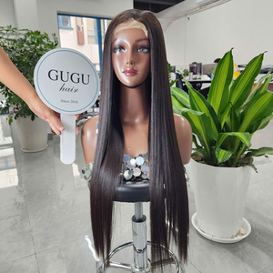 Peluca de Cabello Humano Virgen Europeo Liso Natural de 24-26 Pulgadas, con Cierre de Encaje HD 4x4 5x5 de Doble Trama a Máquina, Transparente para Mujeres Negras - Product Image 2