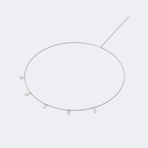 1.00CTW Mixed-Cut Prong-Set Dangler Diamond Station <b>Necklace</b> - Product Image 5