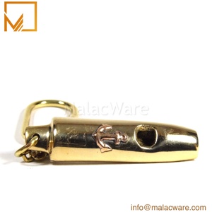Biển Còi Với Neo Hấp Dẫn Keyring Hải Lý Antique Brass Trang Trí Đánh Bóng Bán Buôn Giá Vòng Chìa Khóa - Product Image 4