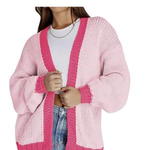 NEW ARRIVAL DIRECT FACTORY BANGLADESH CUSTOM LOGO <b>WOMENS</b> <b>OVERSIZED</b> CHUNKY <b>CARDIGAN</b> SWEATERS OPEN FRONT LONG <b>CARDIGANS</b> KNIT COATS - Product Image 1