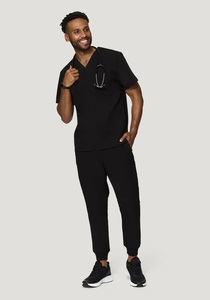 Men's V Neck Medical <b>Scrub</b> Set Hospital Uniform ODM 4 Way Stretch Breathable Washable Wrinkle Resistant Nursing - Product Image 6