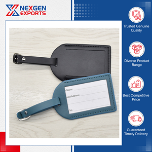 Nouvelles arrivées en stock, étiquettes de bagages en cuir PU écologiques faites à la main de qualité supérieure pour les acheteurs en gros - Product Image 3