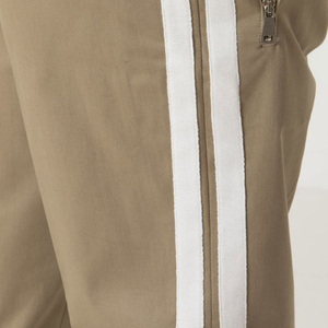 Polyester Cotton Casual Men's Slim Fit Premium Quality Breathable Anti-Wrinkle Summer <b>Trousers</b> Vintage Decoration <b>Elastic</b> <b>Waist</b> - Product Image 5