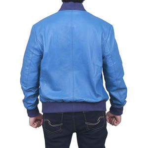 Chaqueta de cuero genuino para hombre, diseño personalizado, estilo casual, con cremallera, alta calidad, nueva colección, piel de oveja. - Product Image 3