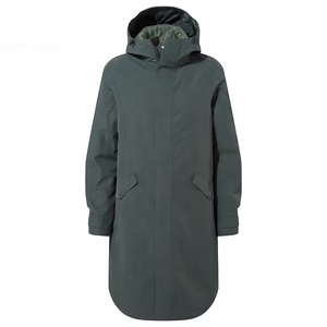 Women's <b>Long</b> Softshell <b>Rain</b> <b>Jacket</b> Breathable Waterproof Windproof Hooded Collar Winter Outerwear Women <b>Rain</b> <b>Jacket</b> - Product Image 1