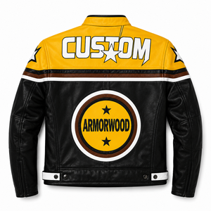 Uniforme de course sur mesure en peau de mouton respirant avec grand badge imprimé sur le devant, multiples patchs graphiques Superbike pour homme - Product Image 3