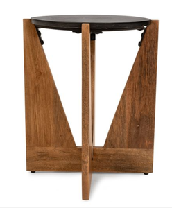 Round <b>Coffee</b> <b>Table</b> Wooden Pedestal Side <b>Table</b> Antique Contemporary Accent <b>Table</b> for Living Room Hotel - Product Image 1