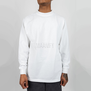 เสื้อยืดแขนยาวผู้ชายทรงโอเวอร์ไซส์ สตรีทแวร์ ผ้าฝ้าย คอกลม หนานุ่ม แบบเรียบง่าย สไตล์วินเทจ ลุคฮิปฮอป แฟชั่น - Product Image 5