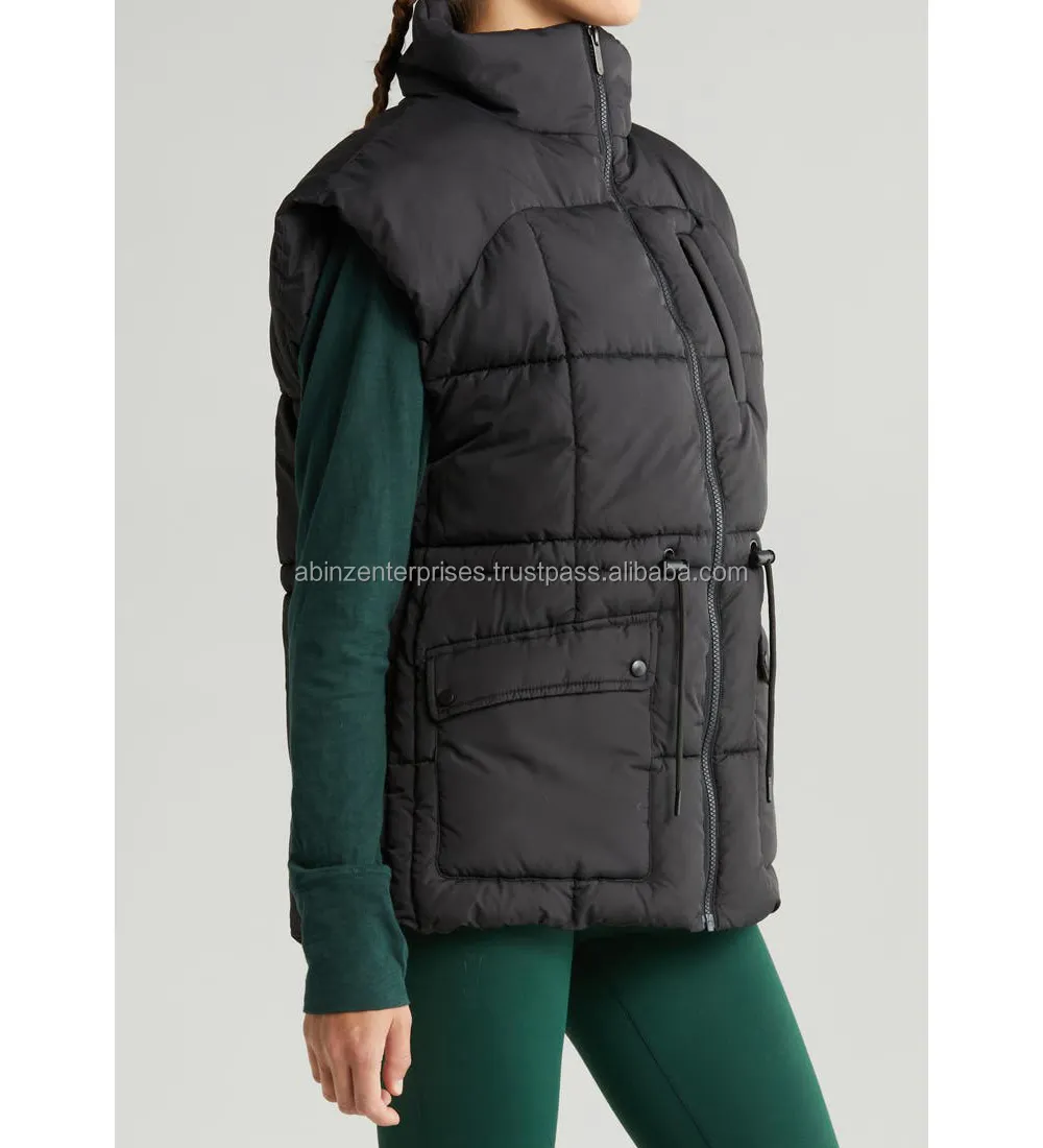 Customize Women Running Waterproof Utility Femme Usb Battery Heat Sleeveless Vest Jacket Puffer