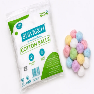 Boules de coton multicolores vives, lot de 50, coton doux et absorbant pour les arts, l'artisanat, les décorations, les projets scolaires - Product Image 1