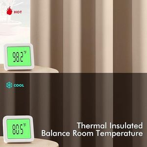 Tende Oscuranti Beige con Occhielli Solidi, Lunghe 63 Pollici, 2 Pannelli, Isolamento Termico, Oscuranti per Camera da Letto e Soggiorno - Product Image 2