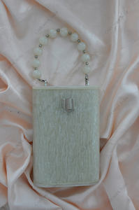 กระเป๋าคลัทช์เรซิ่นงานฝีมืออินเดียพร้อมหูหิ้วประดับลูกปัด กระเป๋าถือดีไซน์หรูสำหรับงานเลี้ยงตอนเย็นสำหรับผู้หญิง - Product Image 4