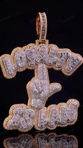 Colgante de Diamante Moissanite VVS1 Personalizado, Charm Iced Out para Hombre, Joyería Hip Hop Bling, Plata 925, Pasa el Test de Diamantes - Product Image 3