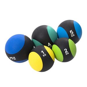 Ballons de médecine ronds multicolores en cuir synthétique, coque rembourrée, coutures renforcées, noyau ferme, pour entraînement de fitness - Product Image 3
