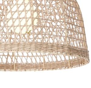 Natural Rattan Lampshade Handwoven Dome Pendant <b>Light</b> <b>Shade</b> Hollow Out <b>Wicker</b> Hanging Lamp Cover for Restaurant Dining Room - Product Image 3