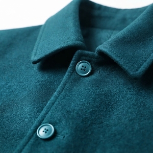 Manteau long classique pour homme, boutonné sur le devant, coupe ajustée, vêtement d'extérieur d'hiver, manteau de mode personnalisé pour un style business décontracté - Product Image 4
