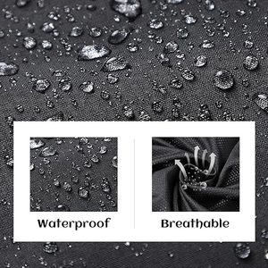 Men's Hooded Waterproof Polyester Windbreaker <b>Jacket</b> Full Sleeve Solid Color Casual Winter Streetwear Lightweight Outerwear - Product Image 6