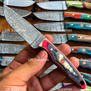 Couteau de chasse professionnel à lame fixe en acier Damas à bas prix, fournisseur en gros de couteaux de chasse, couteaux d'extérieur pour acheteurs en grande quantité - Product Image 5