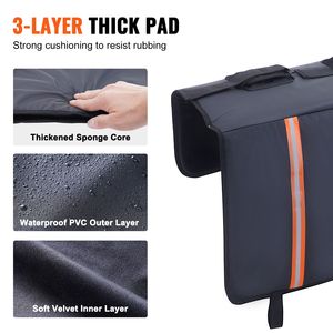 Protection de hayon de camion améliorée de 62 pouces avec bandes réfléchissantes, accessoire de contrôle de chargement pour le transport de 6 vélos de montagne, réfléchissant pour vélos - Product Image 3