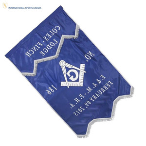 Banderas de Regalia Masónica Ceremonial Hechas en Pakistán, Bordado Personalizado, Tela Premium, Borde Dorado, Pin de Seguridad Tradicional para Logia - Product Image 4