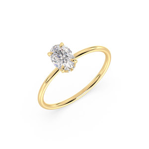 REYES – bague minimaliste en argent Sterling 925, coupe ovale, 0.84 Carat, VVS, Moissanite, pour femmes, bijoux fins de luxe certifiés GRA - Product Image 1