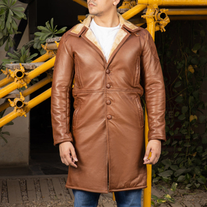 Manteau en fourrure de cuir véritable de luxe pour hommes, vente en gros, fournisseur de marques personnalisées, produits tendance 2026 - Product Image 6