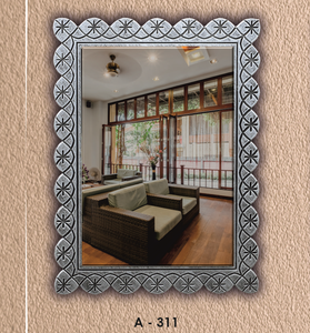 Perfect For Entryway Living Area Designer Antique <b>Mirror</b> <b>Wall</b>-Mounted with clear reflective glass Art Decor Style - Product Image 2