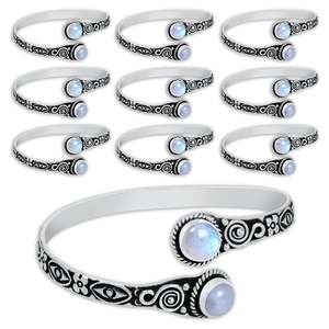 Women's Daily Life Bangle Factory Price High Quality Two Stone <b>Rainbow</b> Bohemian Style Geometric Silver Plated Adjustable - Product Image 4