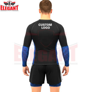 Conjunto de Pantalones Cortos y Camiseta de Compresión para MMA BJJ, Transpirable, Ecológico, de Secado Rápido, con Estampado por Sublimación, de Alta Calidad, Doble Capa, para Hombre Adulto - Product Image 2